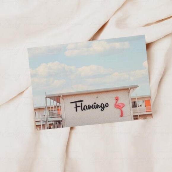 🦩 Tropical Vibes | 5x7 Postcard || retro art, gift, chic, beach, coastal, girly - Picture 2 of 9